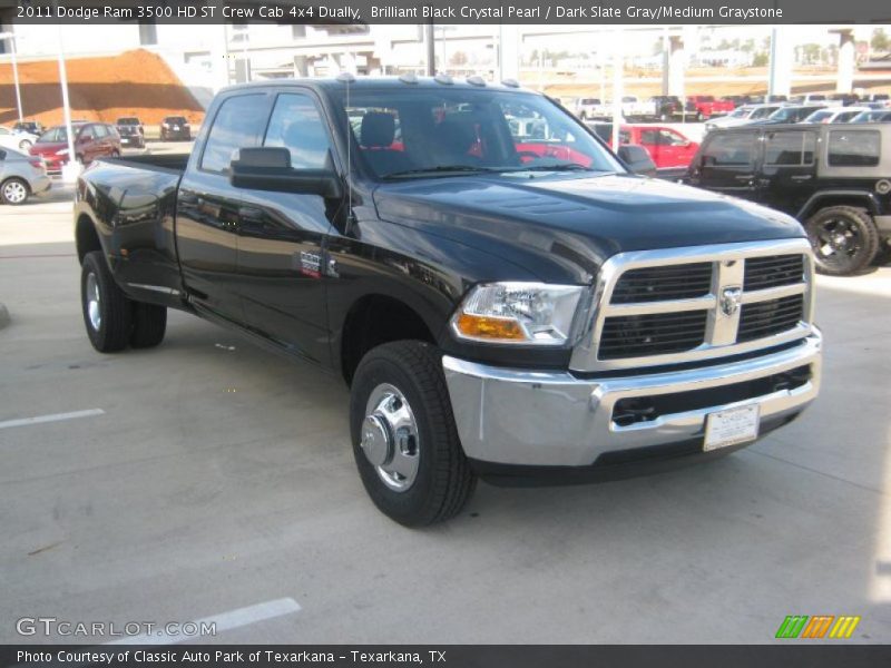 Brilliant Black Crystal Pearl / Dark Slate Gray/Medium Graystone 2011 Dodge Ram 3500 HD ST Crew Cab 4x4 Dually