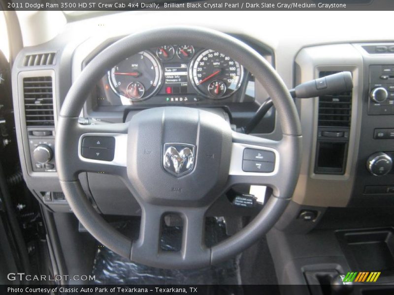 Brilliant Black Crystal Pearl / Dark Slate Gray/Medium Graystone 2011 Dodge Ram 3500 HD ST Crew Cab 4x4 Dually
