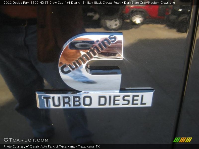 Brilliant Black Crystal Pearl / Dark Slate Gray/Medium Graystone 2011 Dodge Ram 3500 HD ST Crew Cab 4x4 Dually