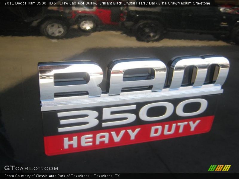 Brilliant Black Crystal Pearl / Dark Slate Gray/Medium Graystone 2011 Dodge Ram 3500 HD ST Crew Cab 4x4 Dually