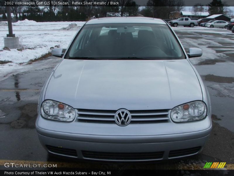 Reflex Silver Metallic / Black 2002 Volkswagen Golf GLS TDI Sedan