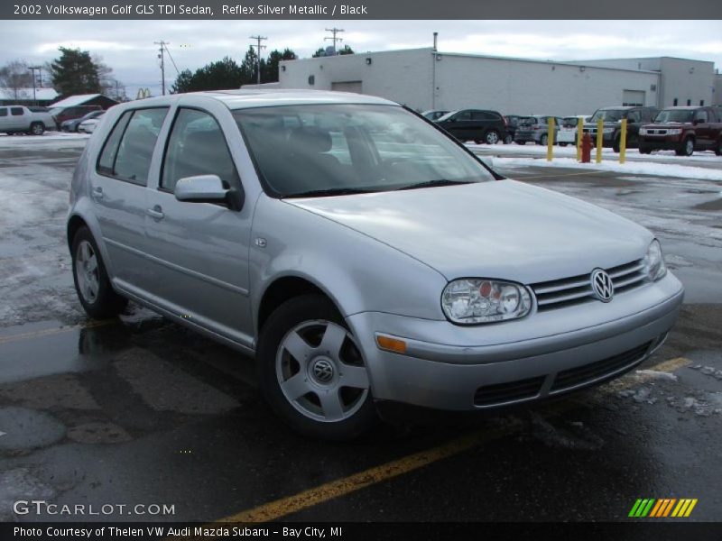 Reflex Silver Metallic / Black 2002 Volkswagen Golf GLS TDI Sedan