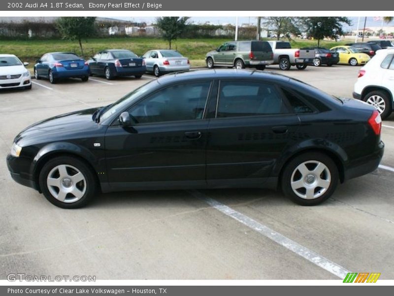 Ebony Pearl Effect / Beige 2002 Audi A4 1.8T Sedan