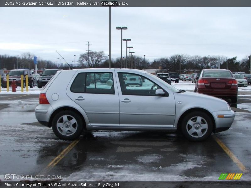 Reflex Silver Metallic / Black 2002 Volkswagen Golf GLS TDI Sedan