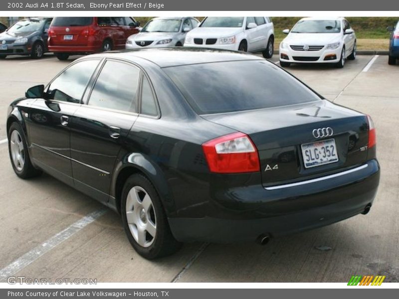 Ebony Pearl Effect / Beige 2002 Audi A4 1.8T Sedan