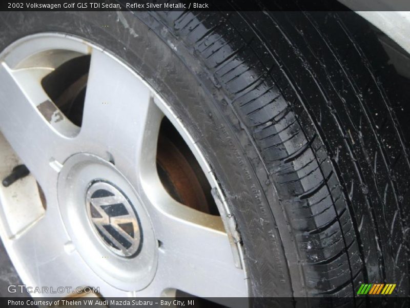 Reflex Silver Metallic / Black 2002 Volkswagen Golf GLS TDI Sedan