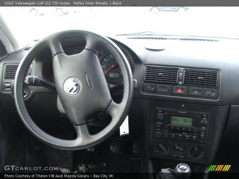 Reflex Silver Metallic / Black 2002 Volkswagen Golf GLS TDI Sedan