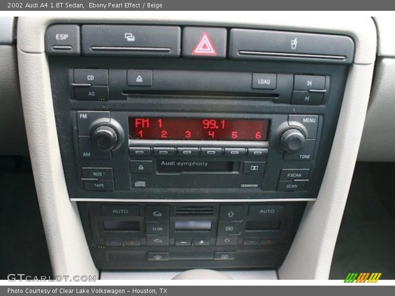 Ebony Pearl Effect / Beige 2002 Audi A4 1.8T Sedan