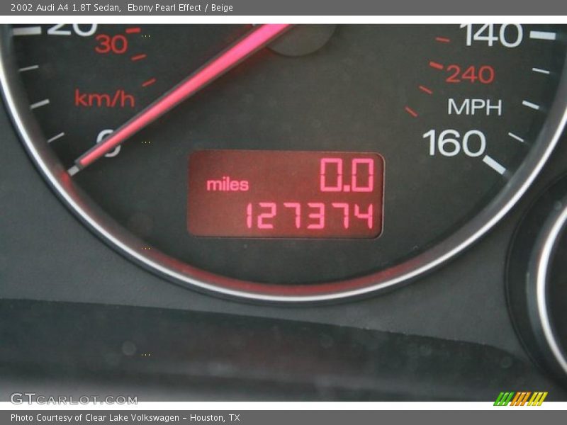 Ebony Pearl Effect / Beige 2002 Audi A4 1.8T Sedan