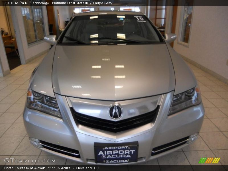 Platinum Frost Metallic / Taupe Gray 2010 Acura RL Technology