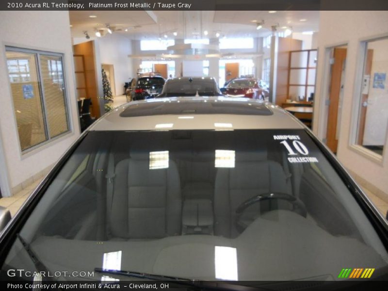 Platinum Frost Metallic / Taupe Gray 2010 Acura RL Technology