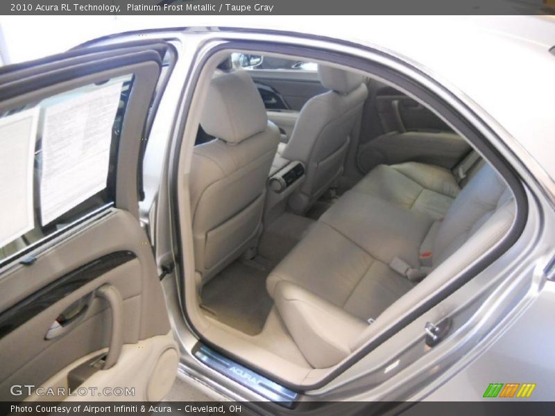Platinum Frost Metallic / Taupe Gray 2010 Acura RL Technology