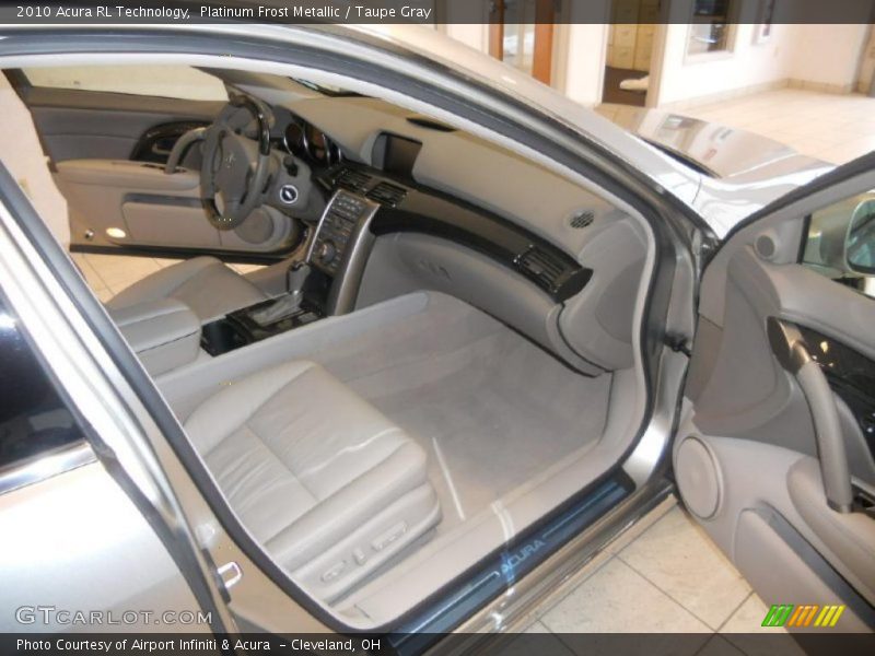 Platinum Frost Metallic / Taupe Gray 2010 Acura RL Technology