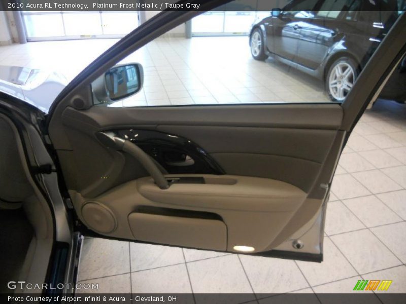 Platinum Frost Metallic / Taupe Gray 2010 Acura RL Technology