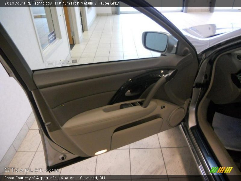 Platinum Frost Metallic / Taupe Gray 2010 Acura RL Technology