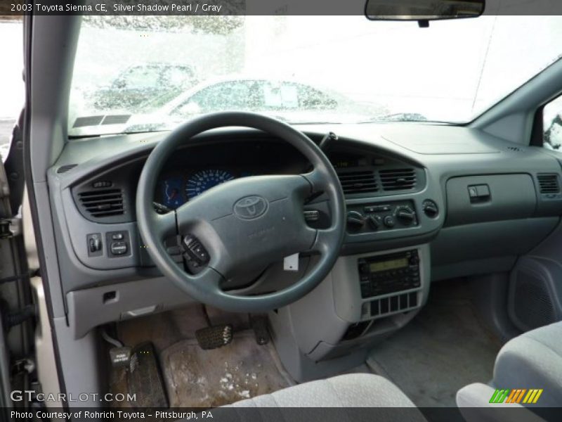 Silver Shadow Pearl / Gray 2003 Toyota Sienna CE