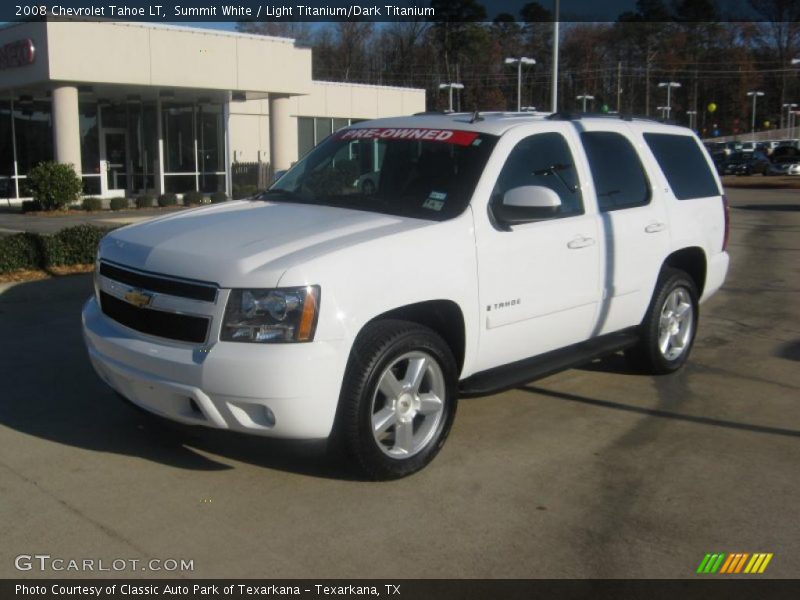 Summit White / Light Titanium/Dark Titanium 2008 Chevrolet Tahoe LT