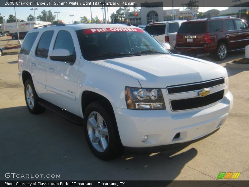 Summit White / Light Titanium/Dark Titanium 2008 Chevrolet Tahoe LT