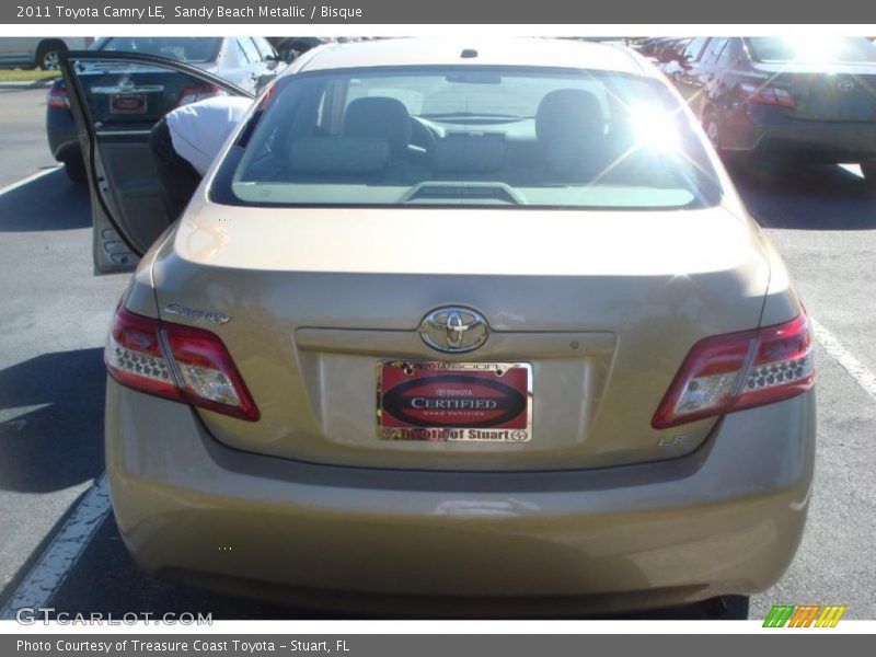 Sandy Beach Metallic / Bisque 2011 Toyota Camry LE