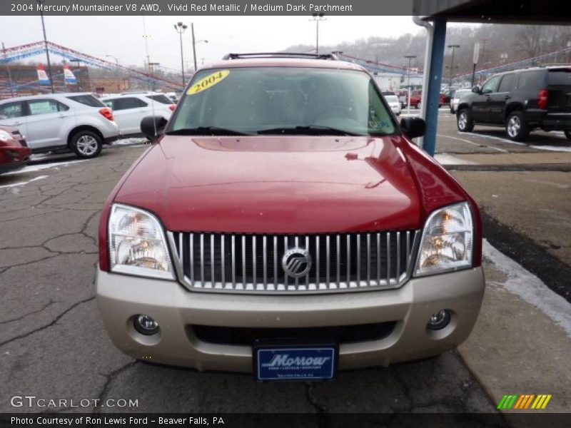 Vivid Red Metallic / Medium Dark Parchment 2004 Mercury Mountaineer V8 AWD