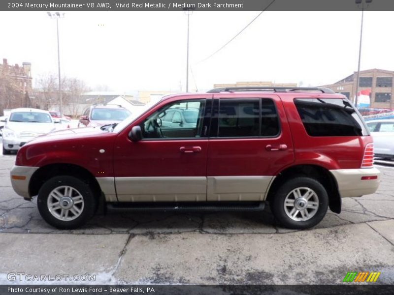 Vivid Red Metallic / Medium Dark Parchment 2004 Mercury Mountaineer V8 AWD