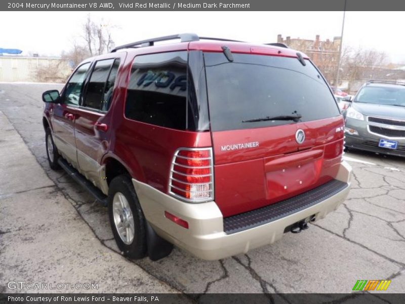 Vivid Red Metallic / Medium Dark Parchment 2004 Mercury Mountaineer V8 AWD