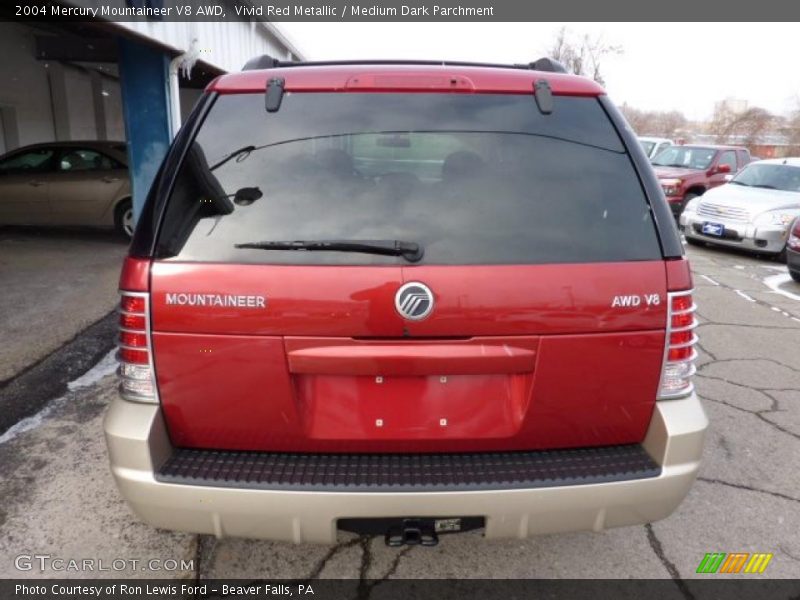 Vivid Red Metallic / Medium Dark Parchment 2004 Mercury Mountaineer V8 AWD