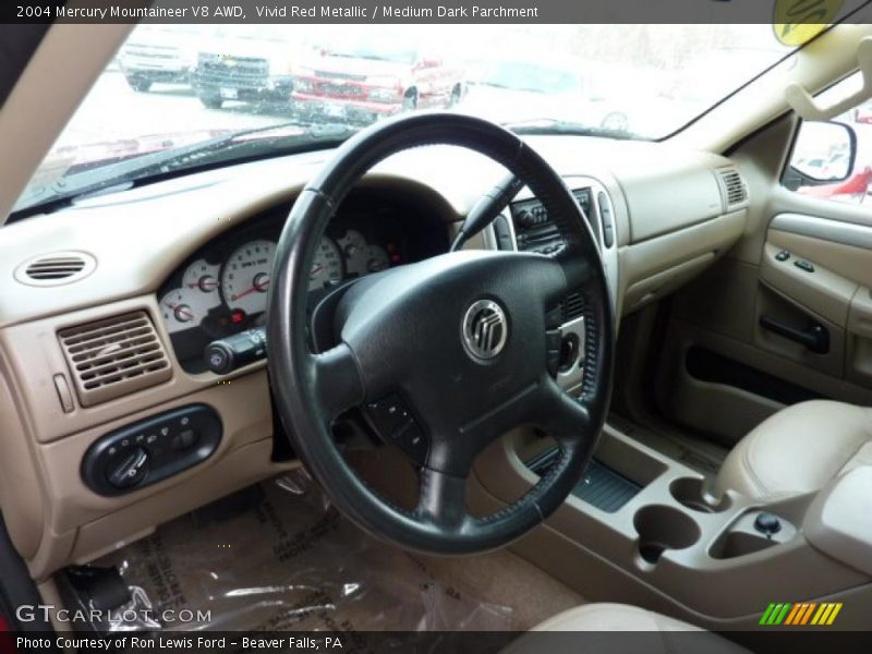 Vivid Red Metallic / Medium Dark Parchment 2004 Mercury Mountaineer V8 AWD