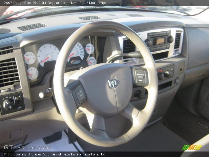 Flame Red / Khaki Beige 2007 Dodge Ram 1500 SLT Regular Cab