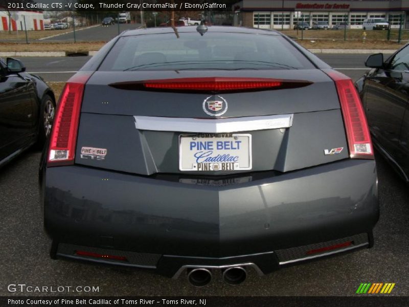 Thunder Gray ChromaFlair / Ebony/Saffron 2011 Cadillac CTS -V Coupe