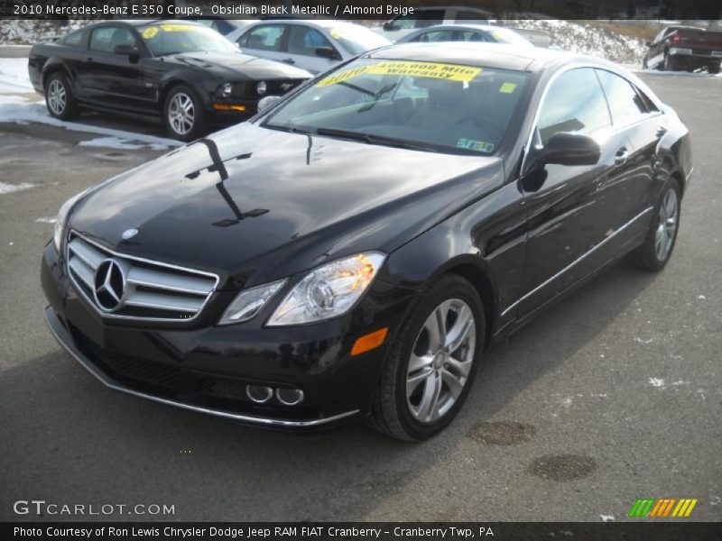 Obsidian Black Metallic / Almond Beige 2010 Mercedes-Benz E 350 Coupe