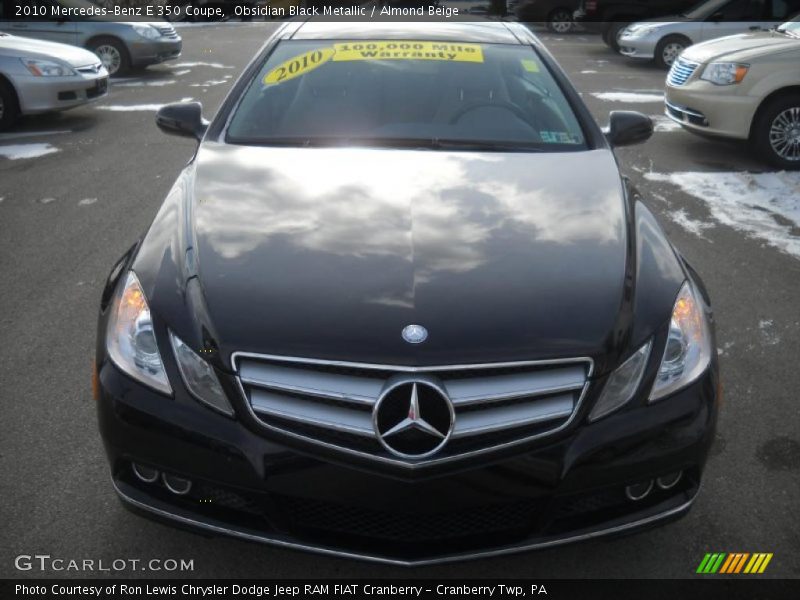 Obsidian Black Metallic / Almond Beige 2010 Mercedes-Benz E 350 Coupe