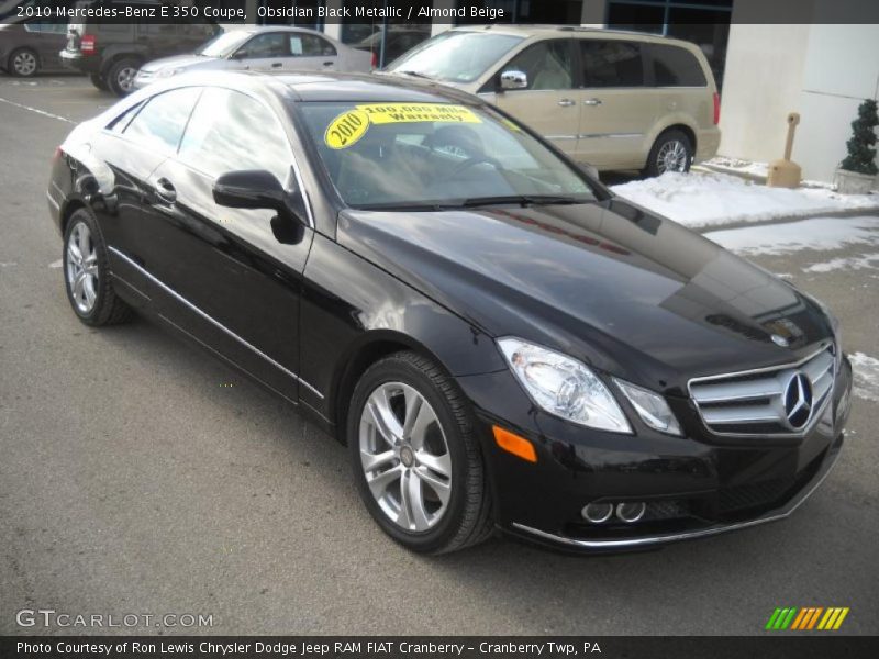Obsidian Black Metallic / Almond Beige 2010 Mercedes-Benz E 350 Coupe