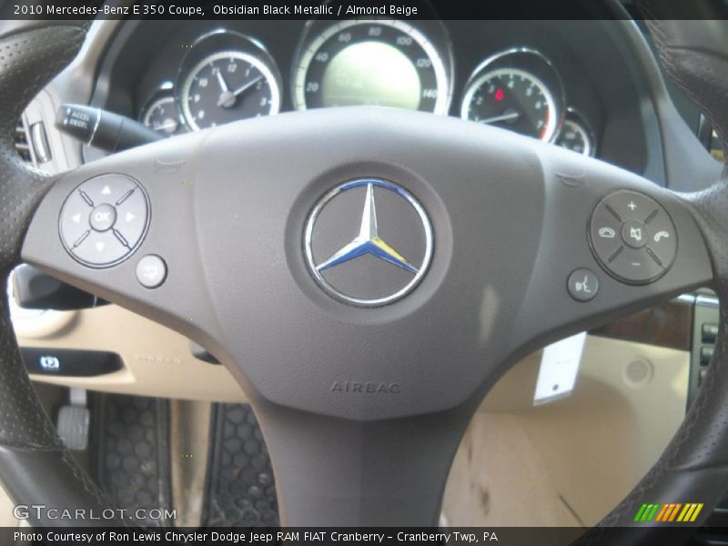 Obsidian Black Metallic / Almond Beige 2010 Mercedes-Benz E 350 Coupe