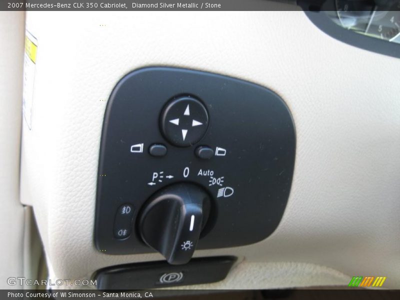 Diamond Silver Metallic / Stone 2007 Mercedes-Benz CLK 350 Cabriolet