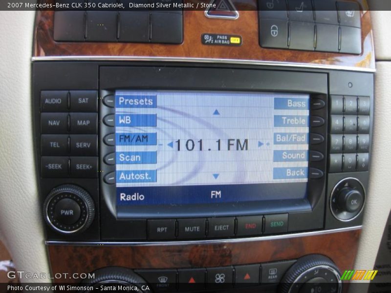 Diamond Silver Metallic / Stone 2007 Mercedes-Benz CLK 350 Cabriolet