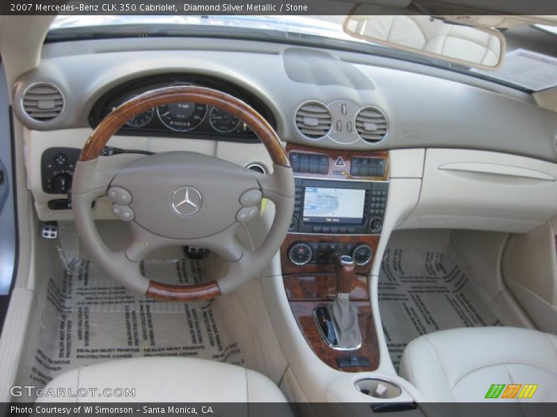 Diamond Silver Metallic / Stone 2007 Mercedes-Benz CLK 350 Cabriolet