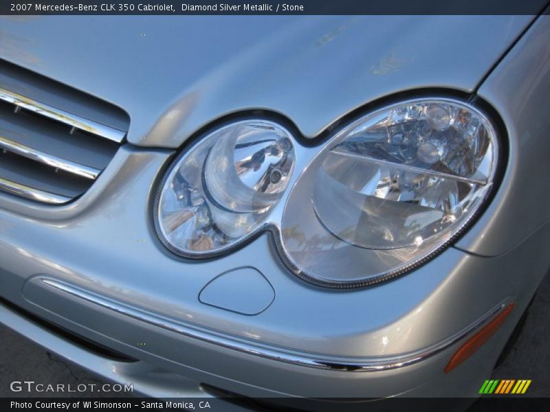 Diamond Silver Metallic / Stone 2007 Mercedes-Benz CLK 350 Cabriolet