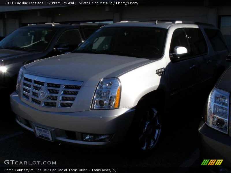 Silver Lining Metallic / Ebony/Ebony 2011 Cadillac Escalade ESV Premium AWD