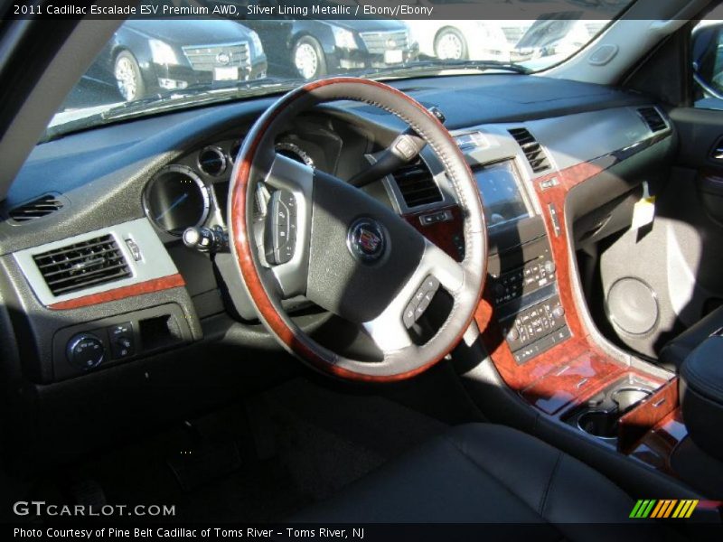 Silver Lining Metallic / Ebony/Ebony 2011 Cadillac Escalade ESV Premium AWD