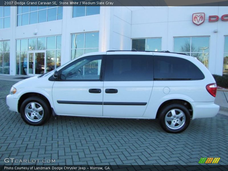 Stone White / Medium Slate Gray 2007 Dodge Grand Caravan SE