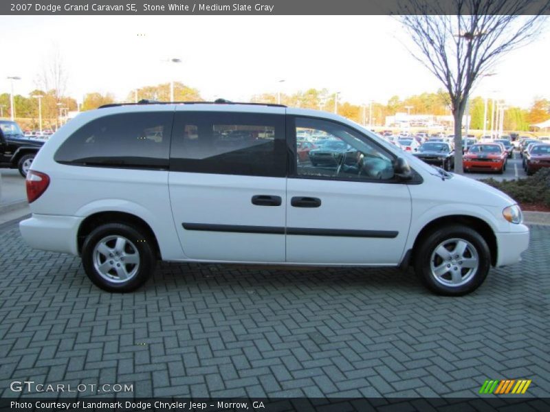Stone White / Medium Slate Gray 2007 Dodge Grand Caravan SE