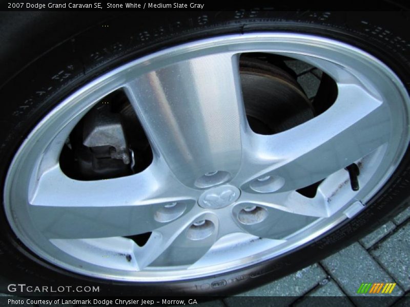 Stone White / Medium Slate Gray 2007 Dodge Grand Caravan SE