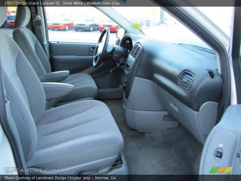 Stone White / Medium Slate Gray 2007 Dodge Grand Caravan SE