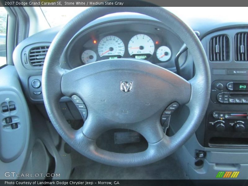 Stone White / Medium Slate Gray 2007 Dodge Grand Caravan SE