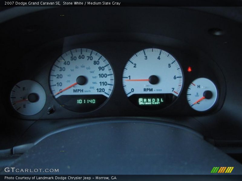 Stone White / Medium Slate Gray 2007 Dodge Grand Caravan SE