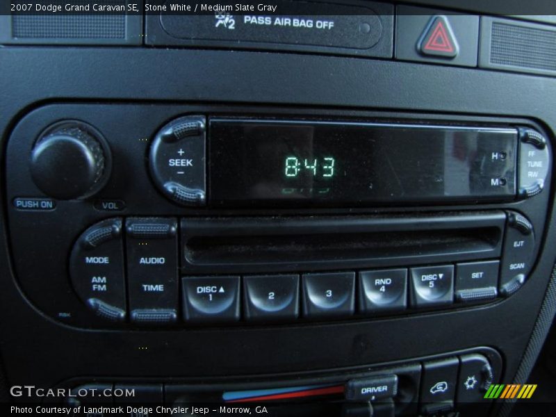 Stone White / Medium Slate Gray 2007 Dodge Grand Caravan SE