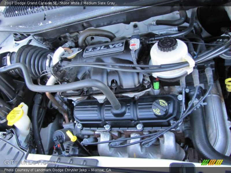 Stone White / Medium Slate Gray 2007 Dodge Grand Caravan SE