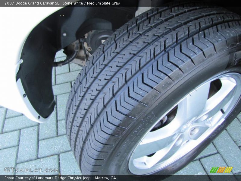 Stone White / Medium Slate Gray 2007 Dodge Grand Caravan SE