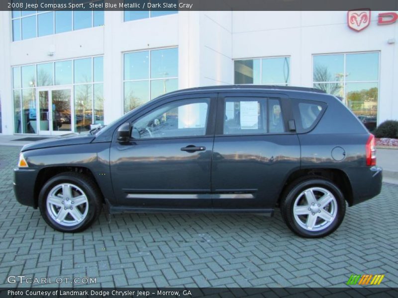 Steel Blue Metallic / Dark Slate Gray 2008 Jeep Compass Sport